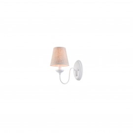 77-3672 C111-1 ORION WALL LAMP WHITE & WHITE SHADE A4