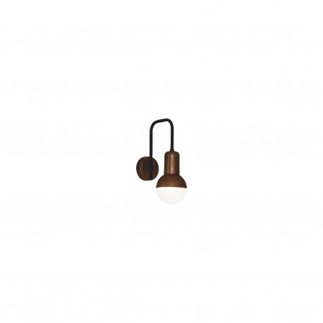 77-3947 HL-3551-1 OWEN OLD COPPER & BLACK WALL LAMP