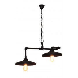 77-2249 HL-520-2 PIPES BROWN RUSTY PENDANT 2 X E27
