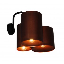 77-3992 HL-3567-3PB BRODY OLD COPPER & BLACK WALL LAMP