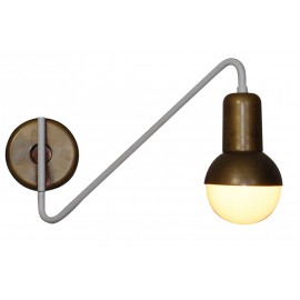 77-3793 HL-3523-1 CHRISTOPHER OLD BRONZE & WHITE WALL LAMP