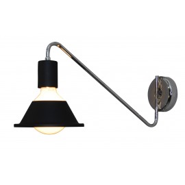 77-3768 HL-3521-1 EMILY CHROME & BLACK WALL LAMP