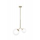 77-4490 SE 110-15-23 PRATO PENDANT BRASS GOLD WITH 2 OPAL GLASSES Φ15,23 Γ4