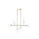 77-4491 SE 110-6 PRATO PENDANT BRASS GOLD WITH 6 OPAL GLASSES Φ15 Γ4