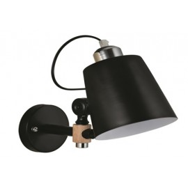 77-4498 YQ-4003 SAM WHITE METAL-WOOD WALL LAMP