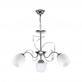 77-8083 KQ 2221/3 FERROW PENDANT CHROME-OPAL GLASS Ζ3