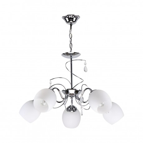 77-8084 KQ 2221/5 FERROW PENDANT CHROME-OPAL GLASS Ζ3