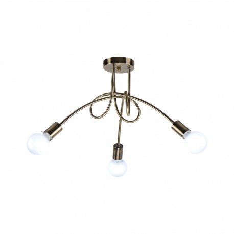 77-8089 KQ 2627/3 QUIRKY ANTIQUE BRONZE CEILING LAMP