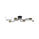 77-8098 KQ 2633/6 MILES BLACK AND BRASS GOLD CEILING LAMP Δ4