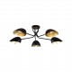 77-8103 KQ 2759/5 ELIA BLACK AND ANTIQUE BRASS CEILING LAMP