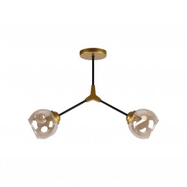 77-8104 KQ 51454/2 CONELLY BLACK, BRASS AND HONEY PENDANT Ζ3