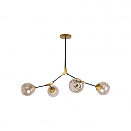 77-8105 KQ 51454/4 CONELLY BLACK, BRASS AND HONEY PENDANT Ζ3