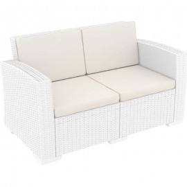 53-0823 MONACO WHITE 2ΘΕΣ.ΚΑΝΑΠΕΣ ΜΕ ΜΑΞ. ΠΟΛ/ΝΙΟΥ