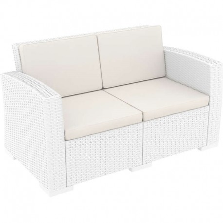 53-0823 MONACO WHITE 2ΘΕΣ.ΚΑΝΑΠΕΣ ΜΕ ΜΑΞ. ΠΟΛ/ΝΙΟΥ