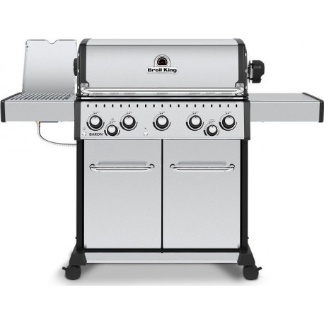 BROIL KING BARON S 590 ΨΗΣΤΑΡΙΑ ΥΓΡΑΕΡΙΟΥ ΜΕ ΜΑΝΤΕΜΕΝΙΑ ΣΧΑΡΑ & 5 ΕΣΤΙΕΣ+ ΠΛΑΪΝΟ ΜΑΤΙ (876-983)+ΔΩΡΟ ΜΑΝΤΕΜΕΝΙΑ ΠΛΑΚΑ+ΘΕΡΜΟΜΕΤΡΟ