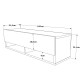 176-000007 Έπιπλο τηλεόρασης επιτοίχιο Roscoe pakoworld oak 100x31,5x29,5εκ