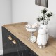 ΜΠΟΥΦΕΣ ΜΕΛΑΜΙΝΗΣ HM9045.01 NATURAL WOOD ΜΑΥΡΟ ΜΑΡΜΑΡΟ 180x41x77,8Y εκ.