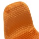 127-000063 Καρέκλα Sila pakoworld βελούδο κεραμιδί-πόδια μαύρο-χρυσό