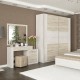 173-000042 Τουαλέτα-καθρέπτης Neruda pakoworld λευκό antique-oak 114,5x39,5x76εκ