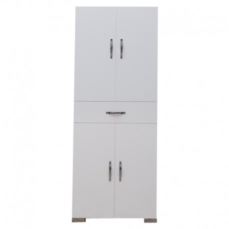 120-000196 Ντουλάπα-στήλη Milou pakoworld λευκό 59x34.5x140εκ