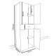 120-000196 Ντουλάπα-στήλη Milou pakoworld λευκό 59x34.5x140εκ