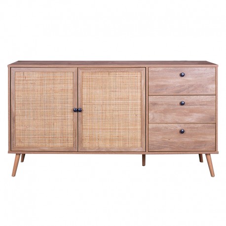 086-000004 Μπουφές Oslo pakoworld sonoma 150x39x79εκ