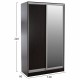 ΝΤΟΥΛΑΠΑ ΜΕΛΑΜΙΝΗΣ 120x60x220Υεκ. ΔΙΦΥΛΛΗ WENGE ΜΕ ΚΑΘΡΕΠΤΗ HM2460.02