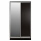 ΝΤΟΥΛΑΠΑ ΜΕΛΑΜΙΝΗΣ 120x60x220Υεκ. ΔΙΦΥΛΛΗ WENGE ΜΕ ΚΑΘΡΕΠΤΗ HM2460.02