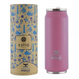 01-10317 ESTIA ΘΕΡΜΟΣ TRAVEL CUP SAVE THE AEGEAN 500ml BLOSSOM ROSE