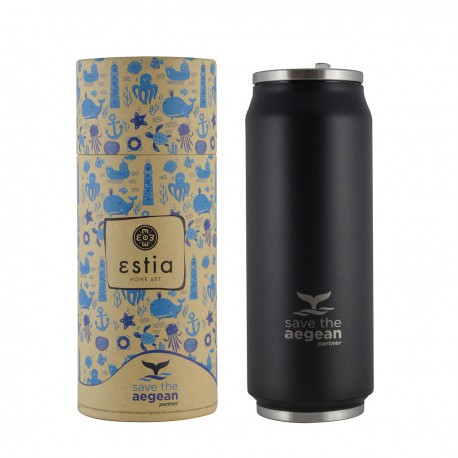 01-7843 ΘΕΡΜΟΣ COFFEE CUP SAVE THE AEGEAN 500ml BLACK