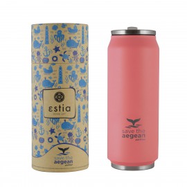 01-9878 ESTIA ΘΕΡΜΟΣ TRAVEL CUP SAVE THE AEGEAN 500ml FUSION CORAL