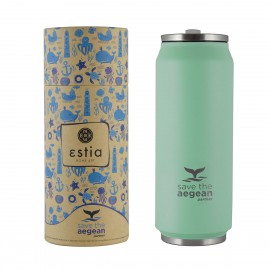 01-9786 ESTIA ΘΕΡΜΟΣ TRAVEL CUP SAVE THE AEGEAN 500ml BERMUDA GREEN