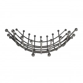 01-5672 ESTIA ΦΡΟΥΤΙΕΡΑ ELEGANT NICKEL BLACK ΑΠΟ ΚΡΑΜΑ ΨΕΥΔΑΡΓΥΡΟΥ