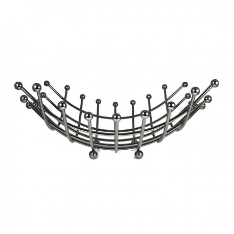 01-5672 ΦΡΟΥΤΙΕΡΑ ELEGANT NICKEL BLACK ΨΕΥΔΑΡΓΥΡΟΥ 30x13cm ΜΑΥΡΗ