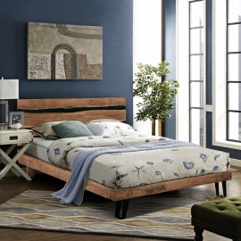 ΚΡΕΒΑΤΙ ELLO ΑΠΟ ΜΕΤΑΛΛΟ ΚΑΙ ΜΑΣΙΦ ΞΥΛΟ ΑΚΑΚΙΑΣ 212x180x94Yεκ.(ΣΤΡΩΜΑ 160Χ200)HM8359.11