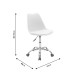 127-000023 Καρέκλα γραφείου εργασίας Gaston II pakoworld PP-PU λευκό