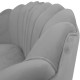 128-000005 Καναπές 2θέσιος Daimon pakoworld βελούδο γκρι 134x70x77εκ