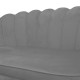 128-000005 Καναπές 2θέσιος Daimon pakoworld βελούδο γκρι 134x70x77εκ