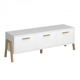 TO-BELLETV3KWHITE Έπιπλο Τηλεόρασης Belle Λευκό 149.5x41x49cm