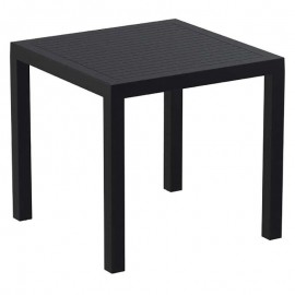 20-0521 ARES ΤΡΑΠΕΖΙ 80Χ80Χ75εκ. BLACK ΠΟΛ/ΝΙΟΥ