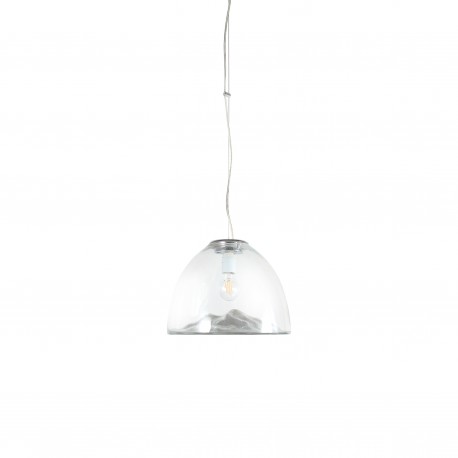 77-4375 875-30 STANLEY Φ30, SILVER-CLEAR GLASS PENDANT Z1