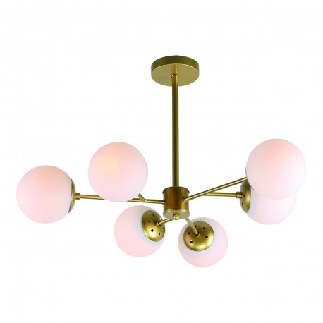 77-8177 KQ S0980-6 NERVO PENDANT GOLD WITH OPAL GLASSES Β2