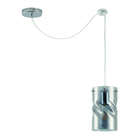 77-8181 KQ S0616-1 TWIST SMOKEY PENDANT GLASS Γ4