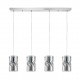 77-8183 KQ S0616-4 TWIST SMOKEY PENDANT GLASS+