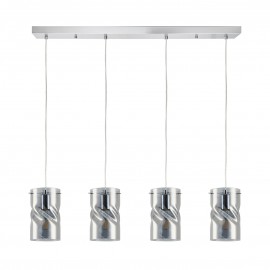 77-8183 KQ S0616-4 TWIST SMOKEY PENDANT GLASS+