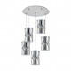 77-8184 KQ S0616-5 TWIST SMOKEY PENDANT GLASS+