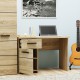 TO-SOLO1D1S Γραφείο Solo 110x60x76 Sonoma με Wenge και MDF Καμπυλωτό τελείωμα στις πόρτες