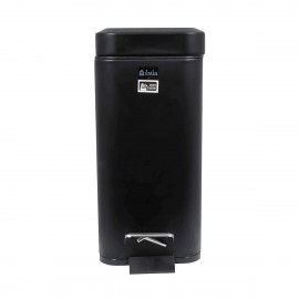 02-5566 ESTIA ΧΑΡΤΟΔΟΧΕΙΟ ΜΠΑΝΙΟΥ SOFT CLOSE SLIM 5lt ΜΑΤ ΜΑΥΡΟ