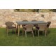 21906-176212 Τραπεζαρία Rattan Σέτ 7 Τεμαχίων ,Με Αλουμίνιο Σκελετό 195 x 95cm