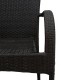 140-000032 Πολυθρόνα κήπου Laura pakoworld μέταλλο-rattan καφέ